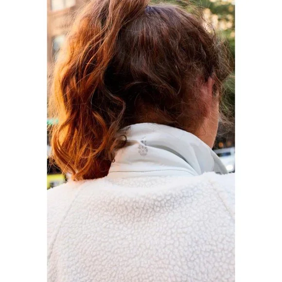 Free People Movement Hit The Slopes Salt Water Blue Grey Fleece Jacket - Picture 4 of 12